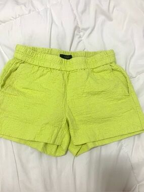 J. Crew Neon Yellow Textured Mini Skirt